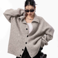 Stand Collar Knit Cardigan ICM0098