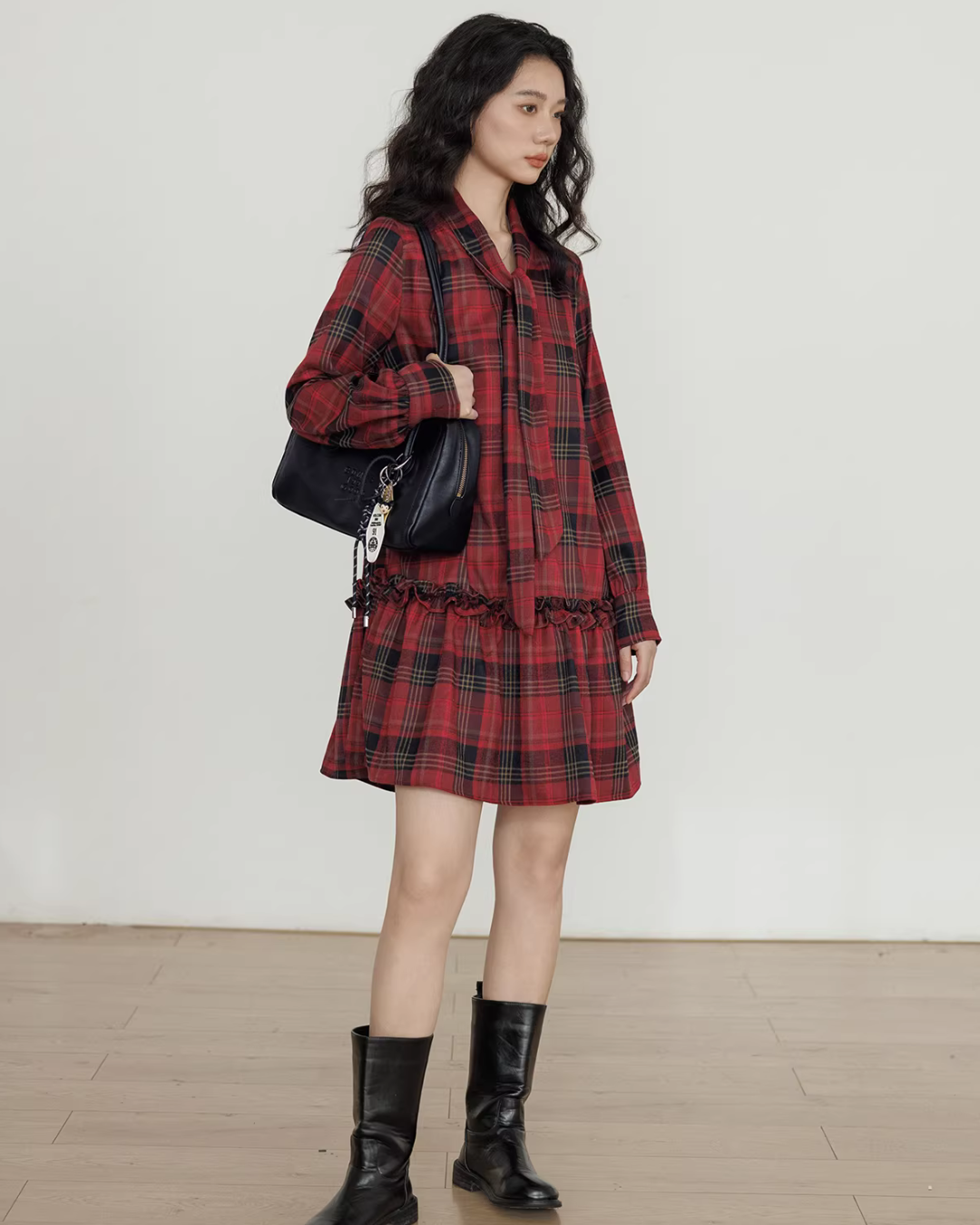 Vintage Plaid Dress VAS0186