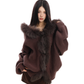 Fur Hood Zip Up Knit BGS0018
