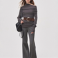 Off Shoulder Ribbed Knit WEO0013