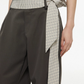 Gingham Sash Belt Wide Cargo Pants EZK0104