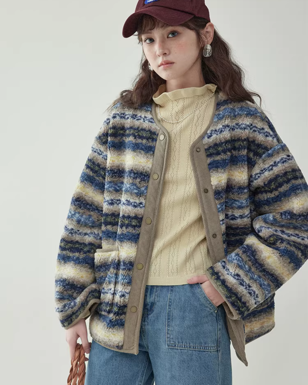 Ethnic Pattern Knit Jacket AMU0044