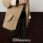 Boa Military Jacket/Black Striped Pants LLA0558