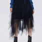 Elastic Waist Flared Skirt SHN0002