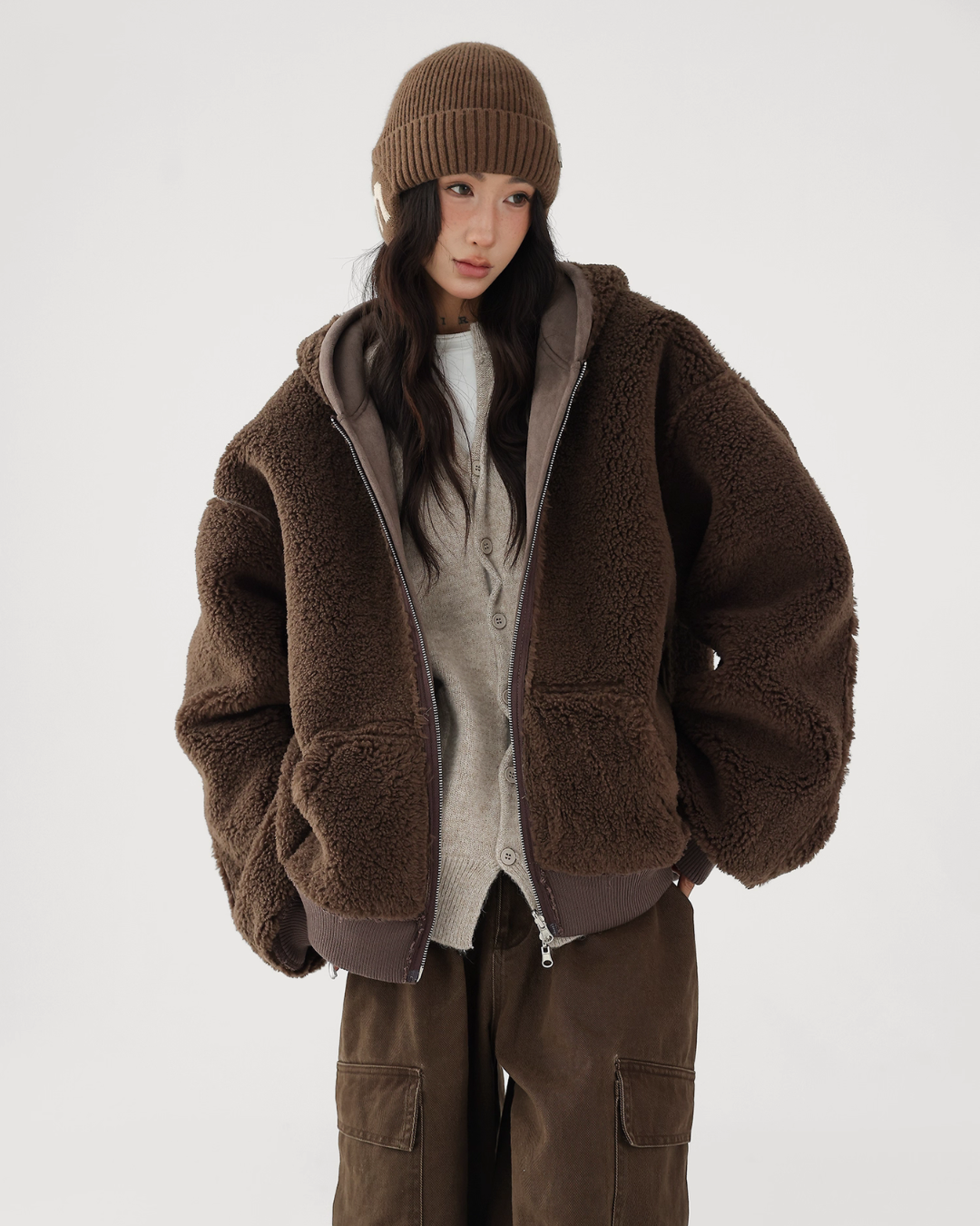 Reversible Nylon Boa Jacket ACS0307