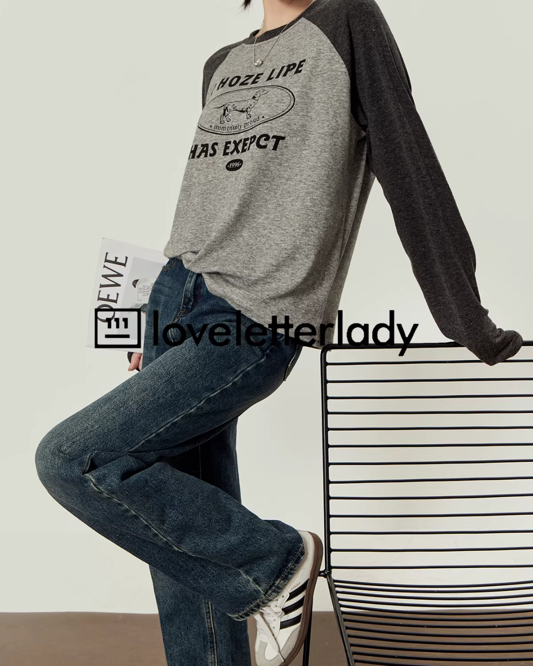 Gray Crew Neck Top LLA0598