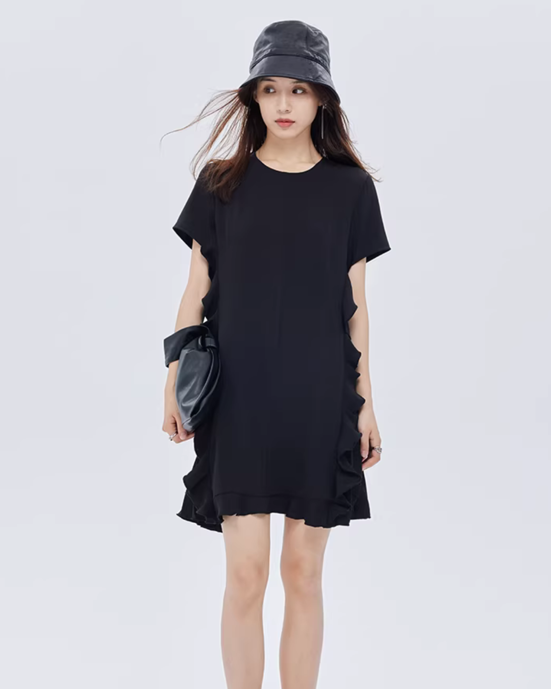 Side Ruffle Frill Mini Dress SHN0052
