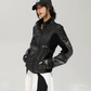 Mixed Material Zip-Up Tech Jacket ACS0386