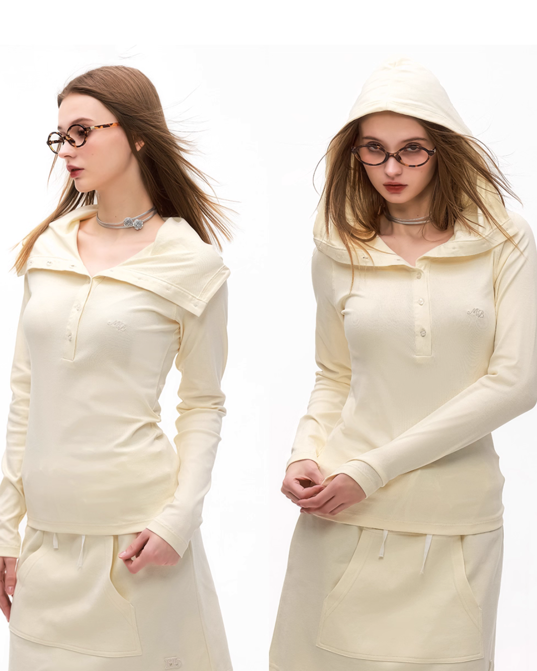 Half Button Long Sleeve Top MDB0003