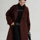 Stand Collar Red Tweed Coat SRS0317