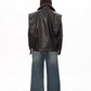 Shoulder Pad Leather Jacket BLB0021