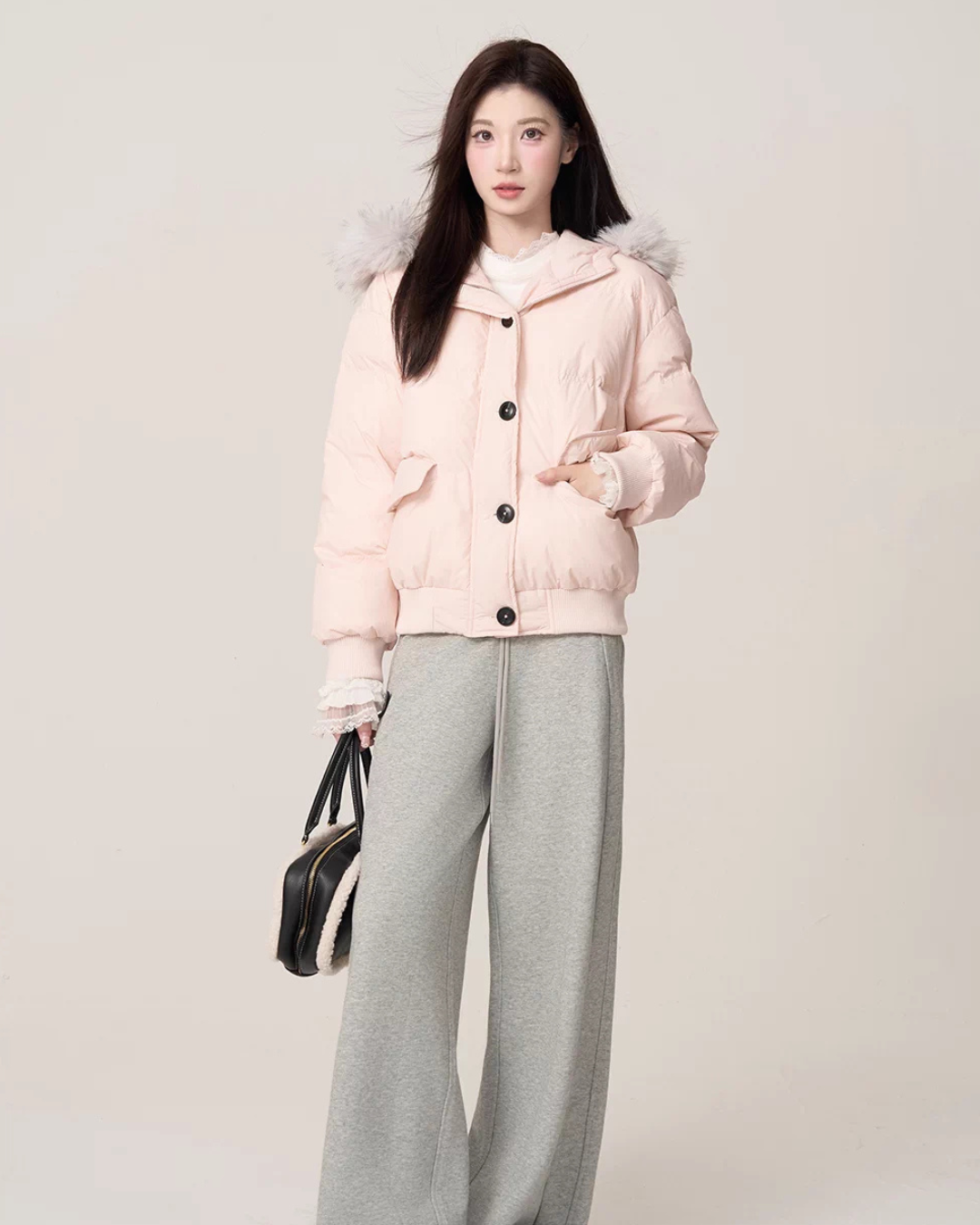 Fur Collar Puffed Jacket WDB0010