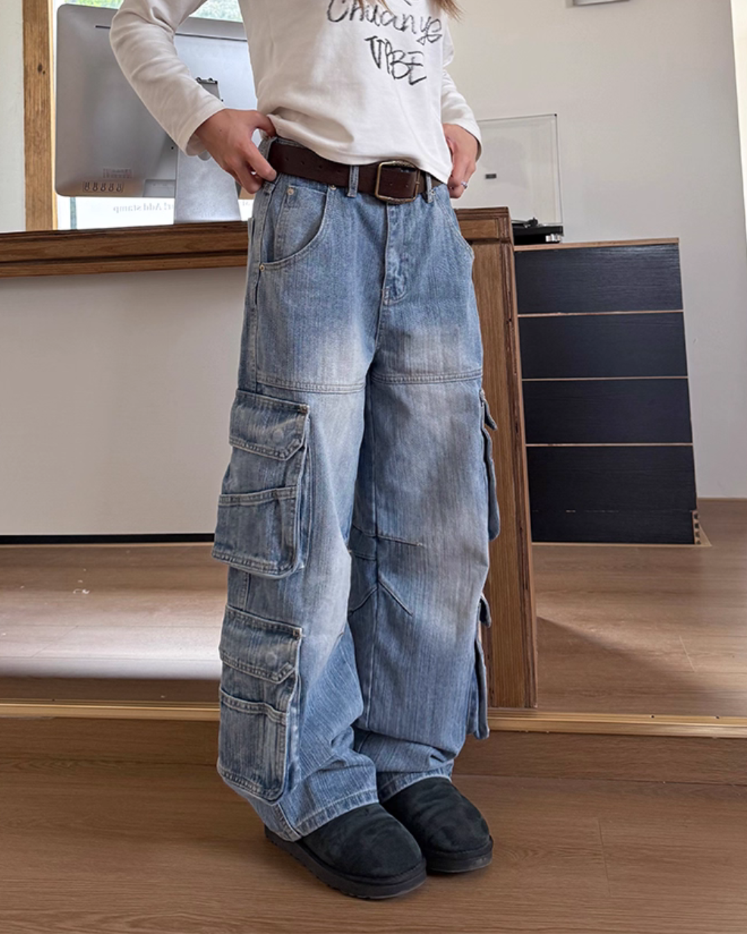 Multi Pocket Denim Pants CYE0065