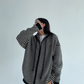 Thin Striped Knit Hoodie YLS1001