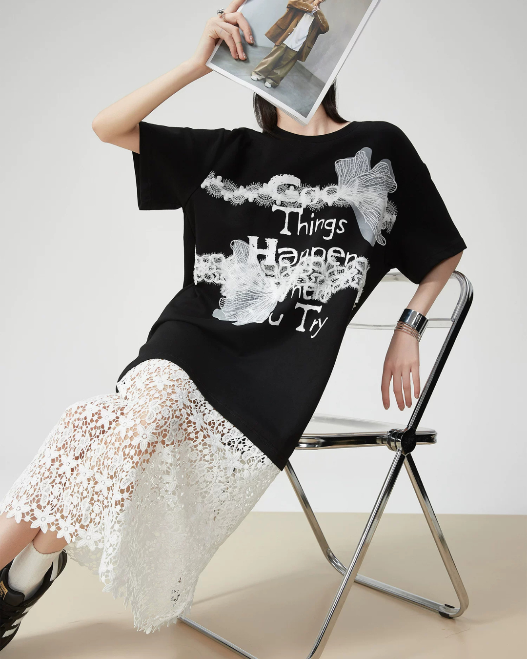 Race Switch T-Shirt Dress FER0155