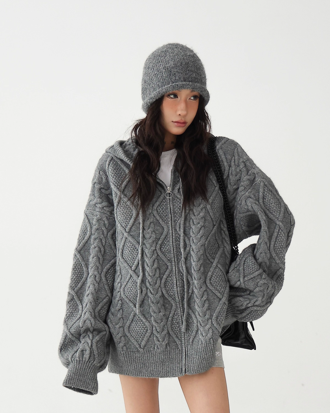 Cable Knit Hoodie ACS0280