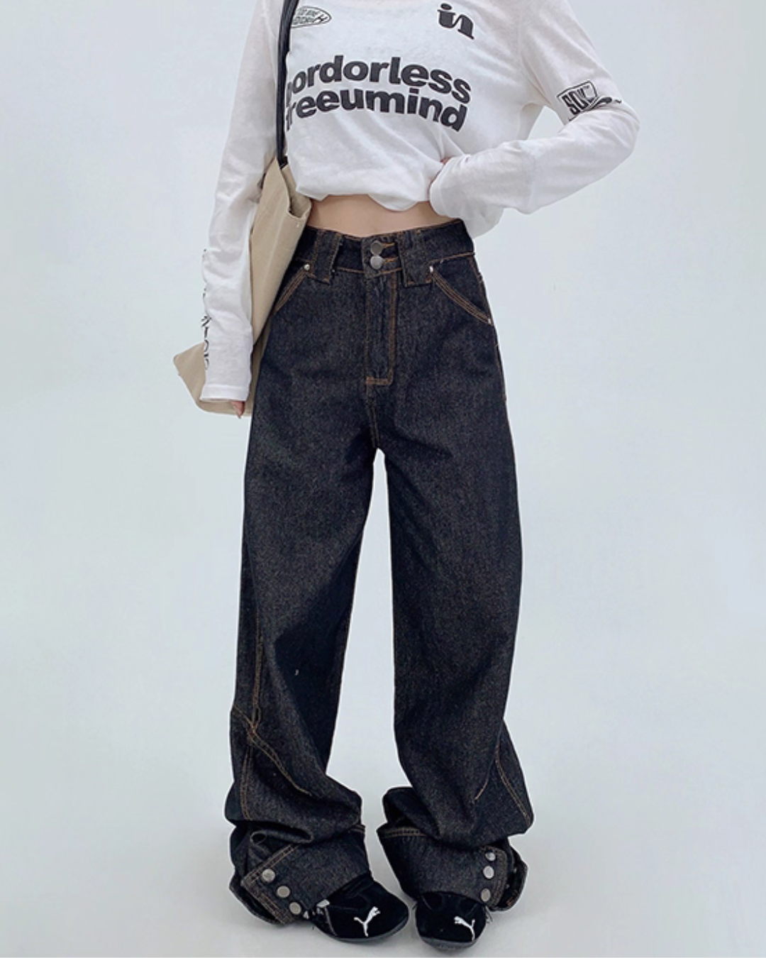 Vintage Straight Wide Pants YLS0972