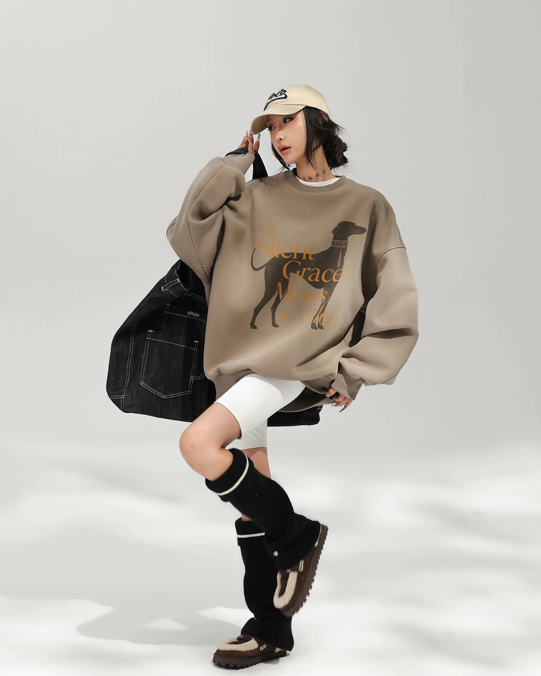 Oversized Lettering Sweatshirt ACS0383