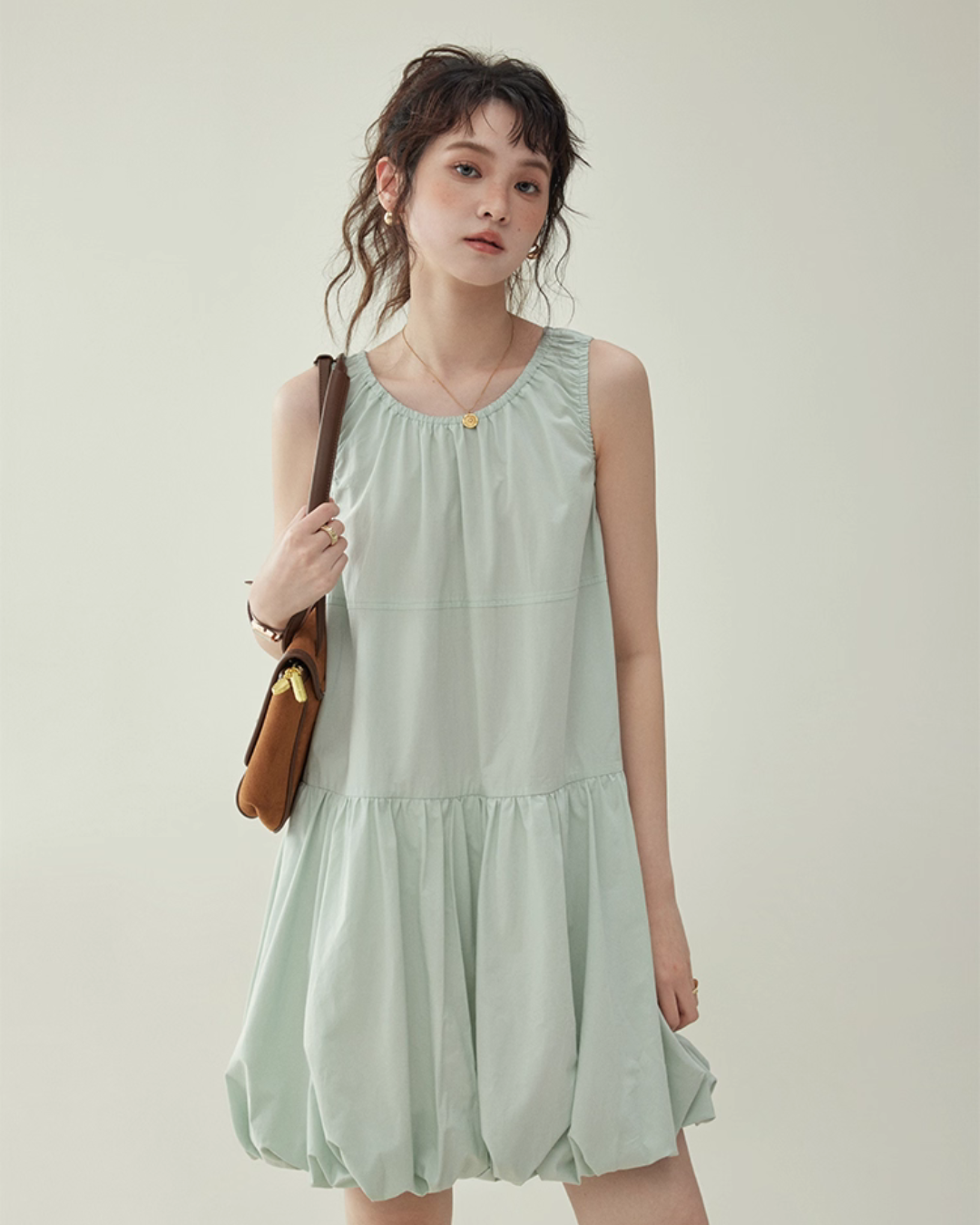 Balloon Sleeveless Dress AMU0039