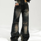 Graffiti Contour Denim Pants ACS0368