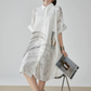 Hand-Drawn Art Print Shirt Dress FER0179
