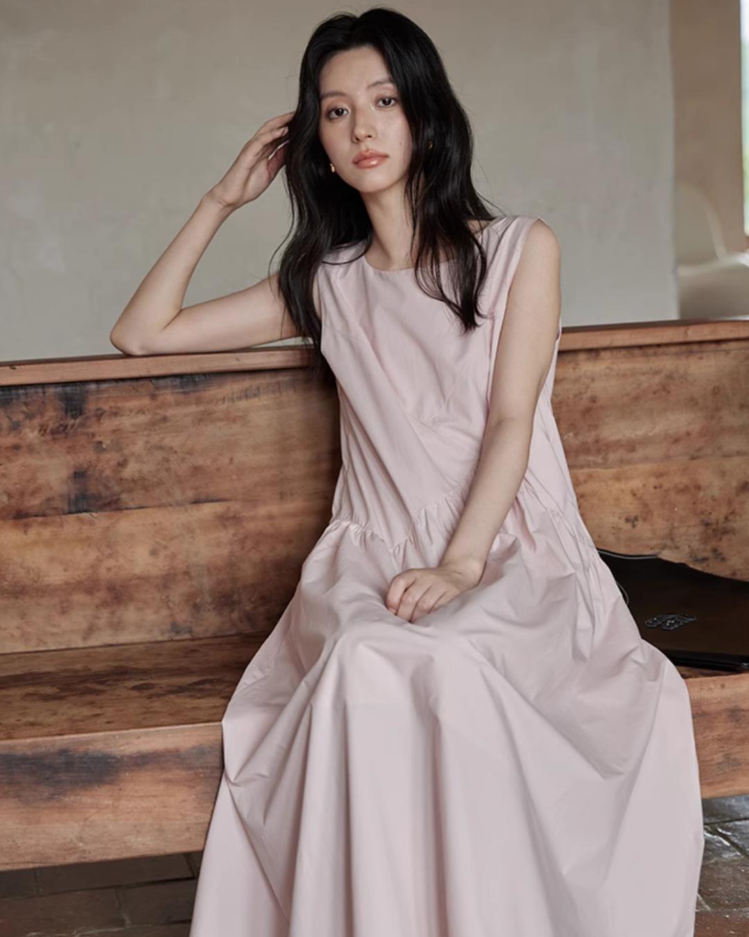 Asymmetrical Cotton Long Dress SMS0008