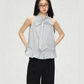 Stripe Long Bow Tie Top  PUC0018