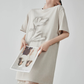 Flower Motif T-Shirt / Sparkling Mesh Skirt FER0151