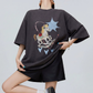 Trojan Print Oversized T-Shirt Dress FER0304
