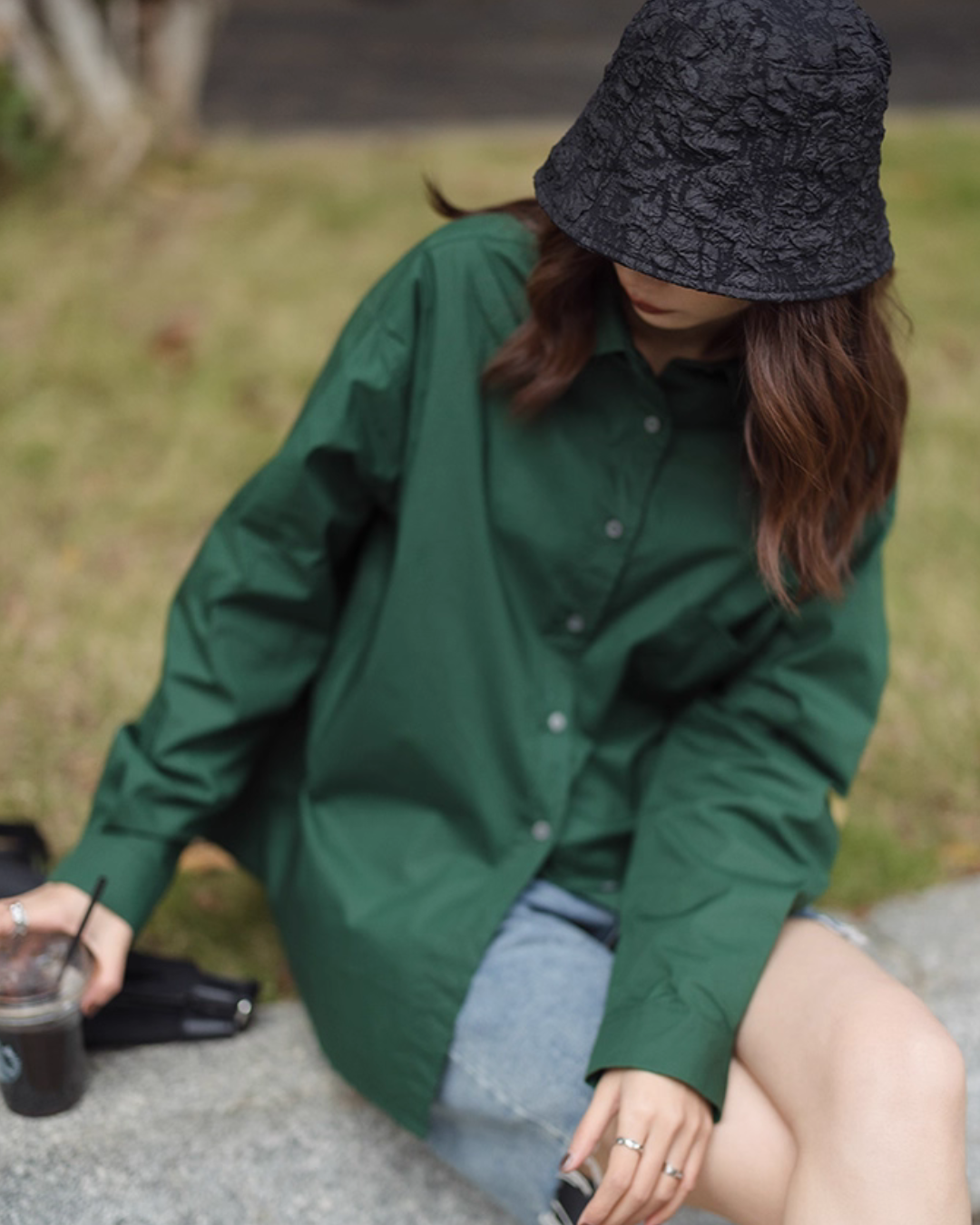 Cotton Loose Long Sleeve Shirt VAS0143