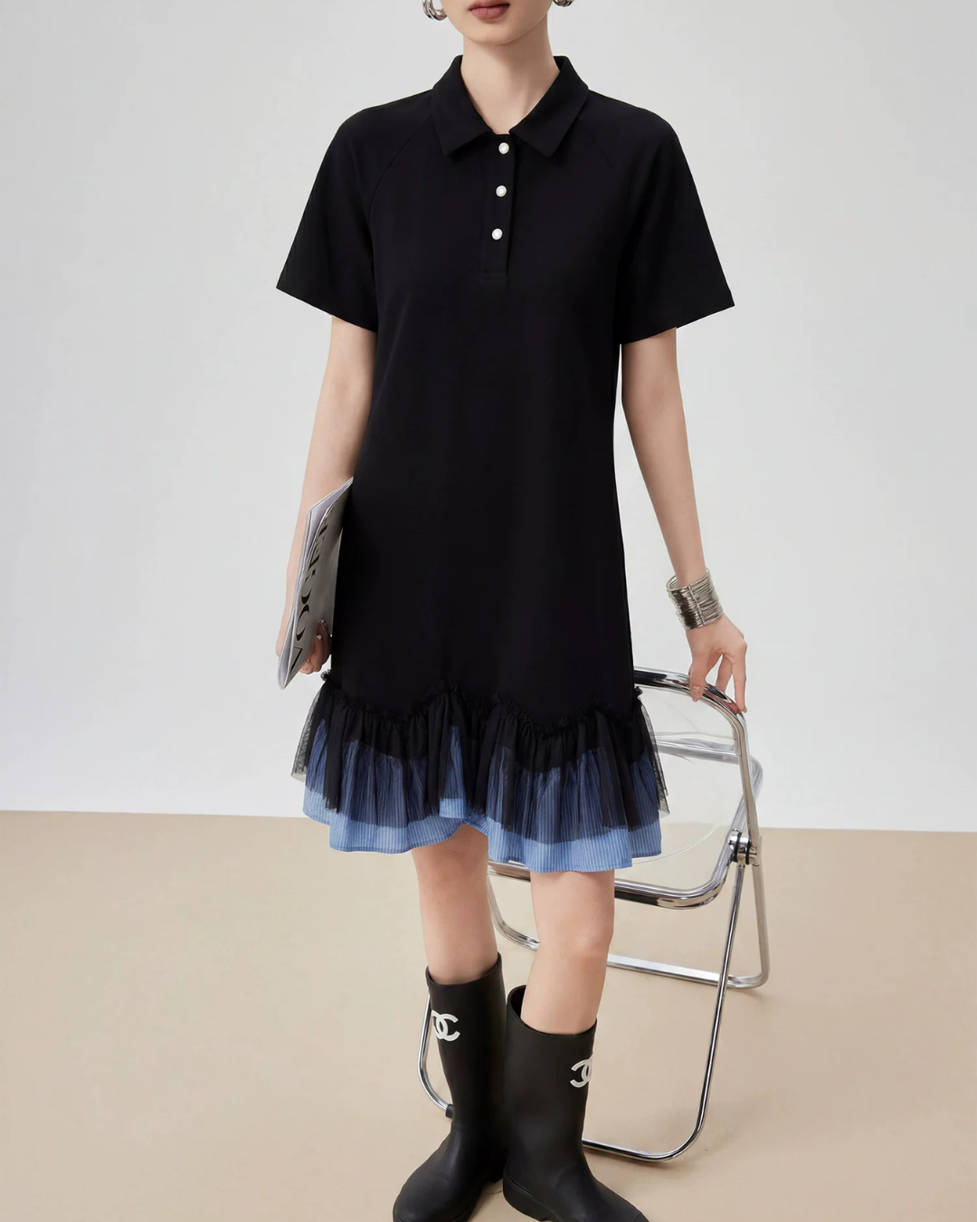 Docking Frill Polo Dress FER0305