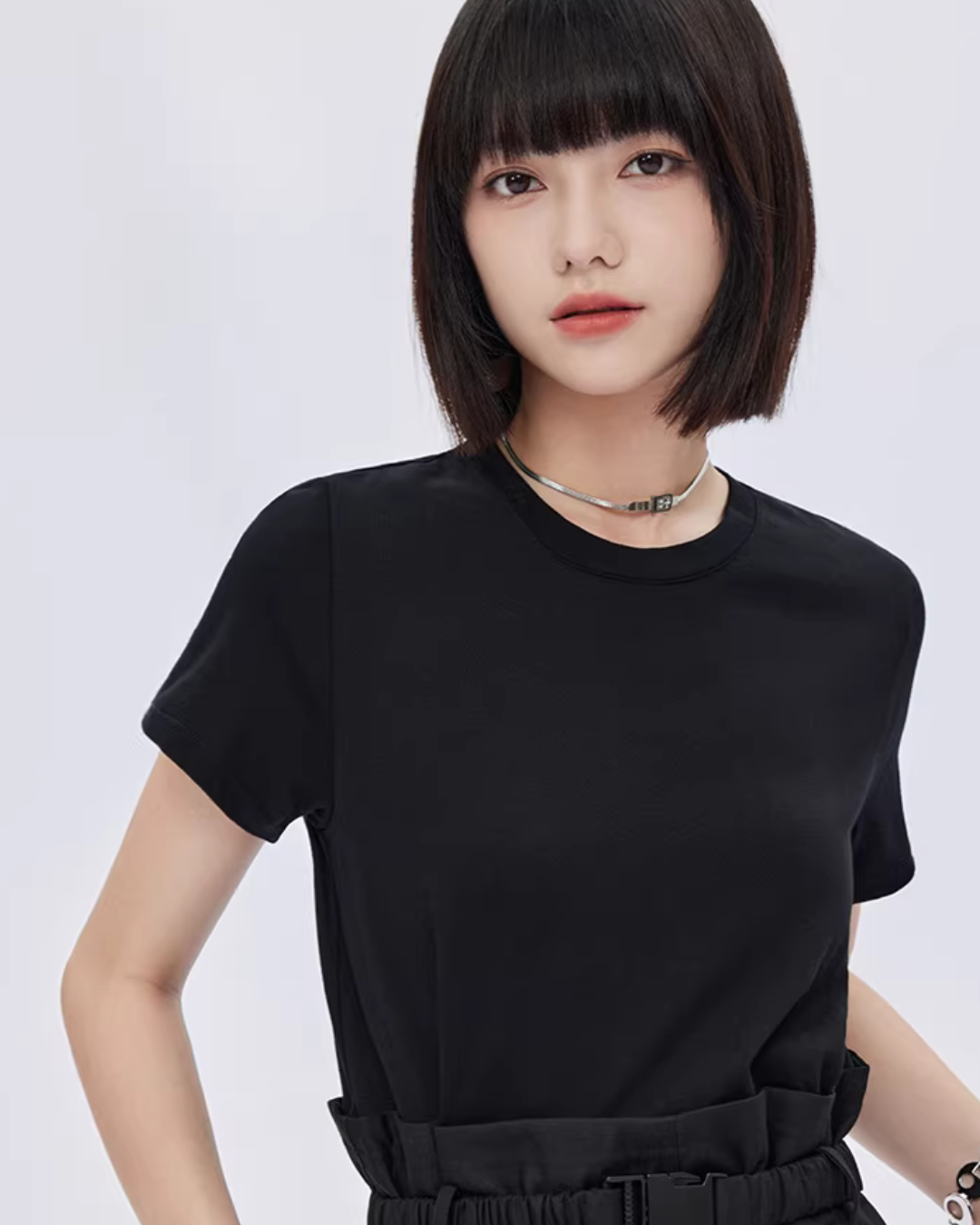 Patch Pocket Waist T-Shirt Dress SHN0013