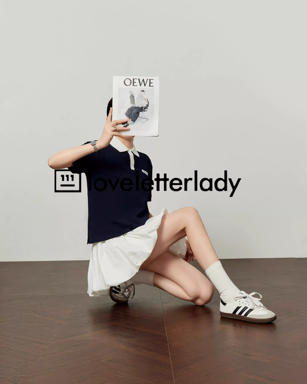 Color Block Polo Knit Top LLA0491