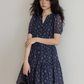 French Floral Retro V-Neck Dress VAS0015