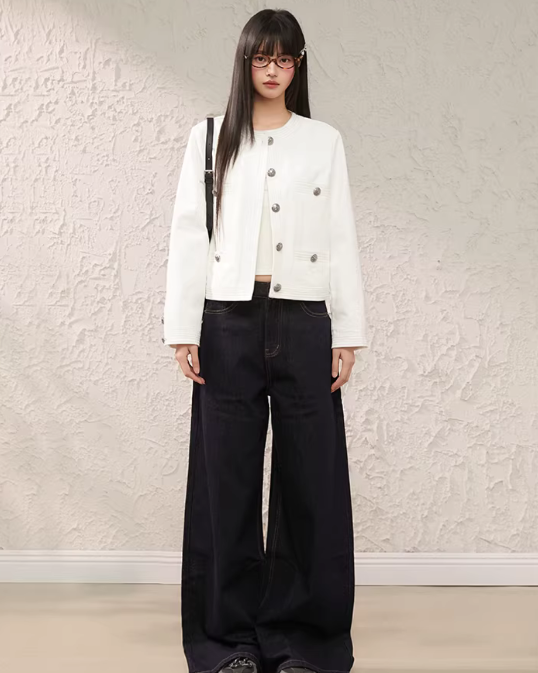 Round Neck Short Jacket KIP0008