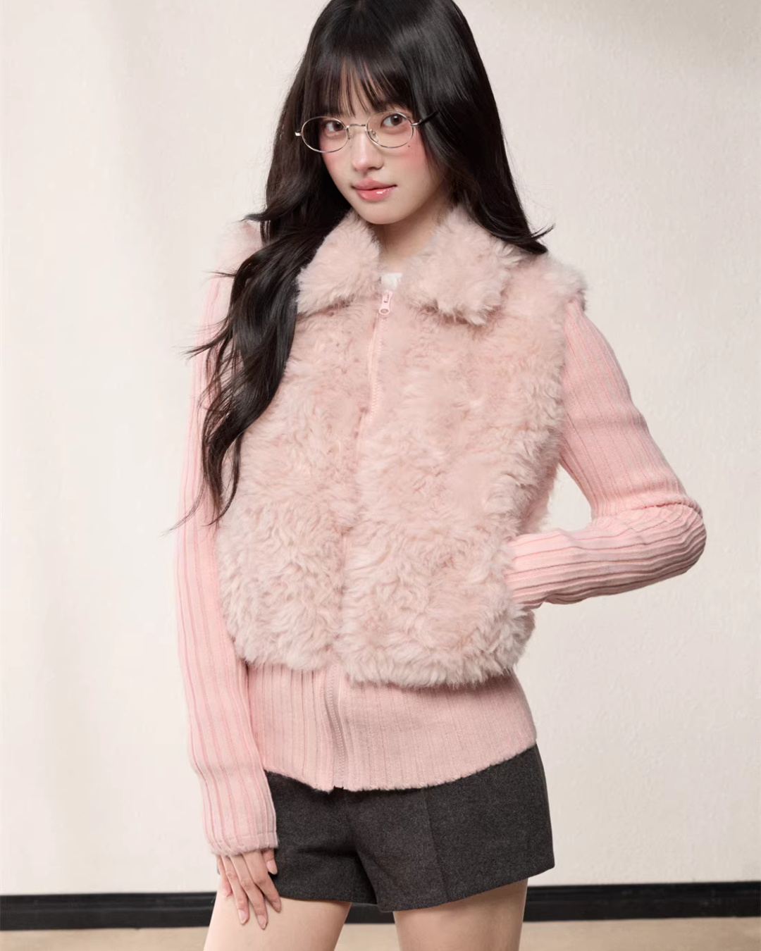 Fur Docking Knit Jacket MST0002