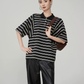 Striped Oversized Polo Shirt FER0244