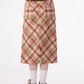 High Waist Plaid Wool Skirt ZZF0301