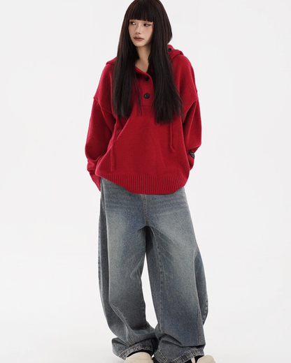 Hooded Knit Hoodie FEC0005