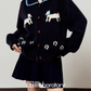 Puppy Jacquard Knit Cardigan/Mini Skirt LLA0608