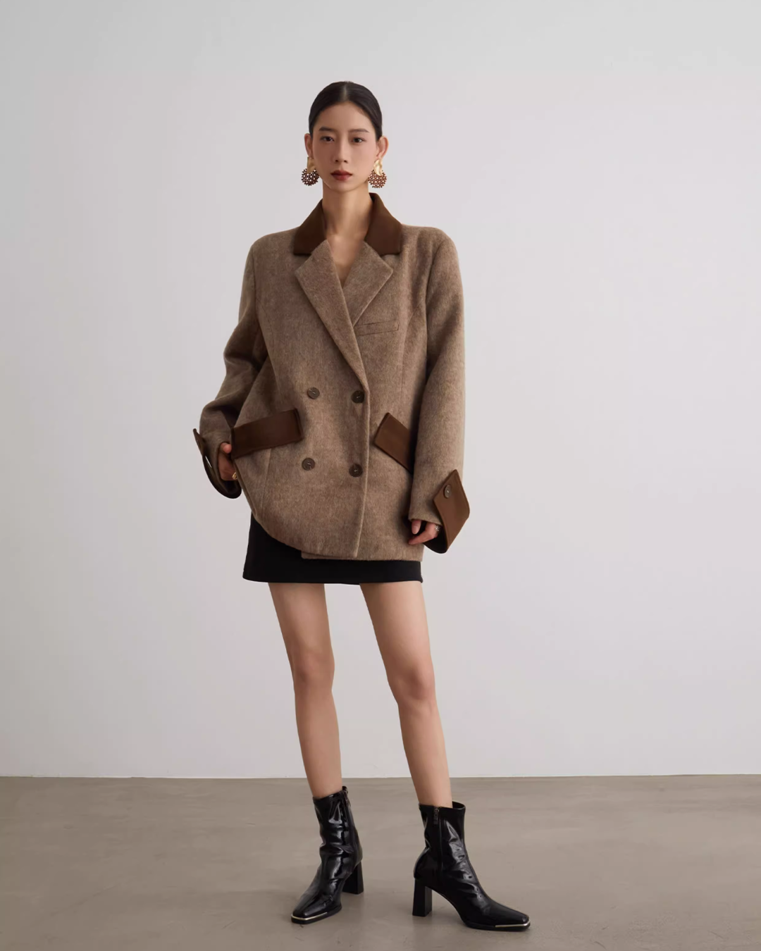 Luxury Suede Jacket / Tight Mini Dress SUY0012