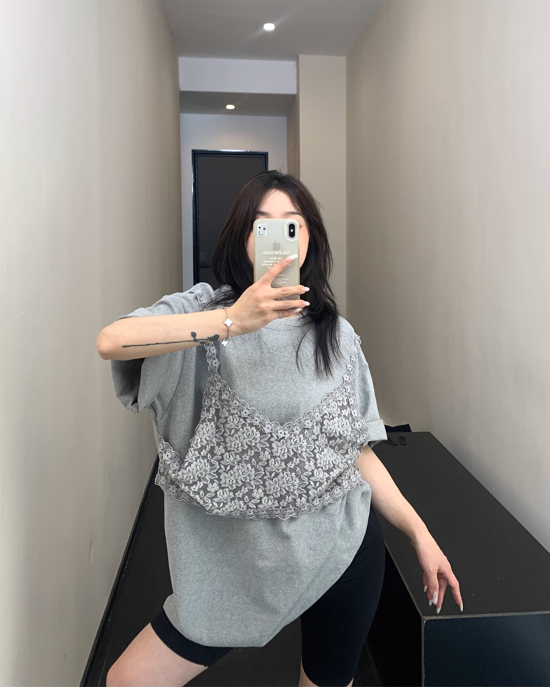 Race Bustier Layered Style T-shirt YLS0877