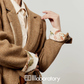 Retro Light Camel Jacket / Apricot Shirt / Mini Skirt LLA0541