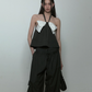 White Ribbon Halterneck Camisole PUC0019