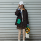 Plaid Design Loose Silhouette Jacket RLZ0014