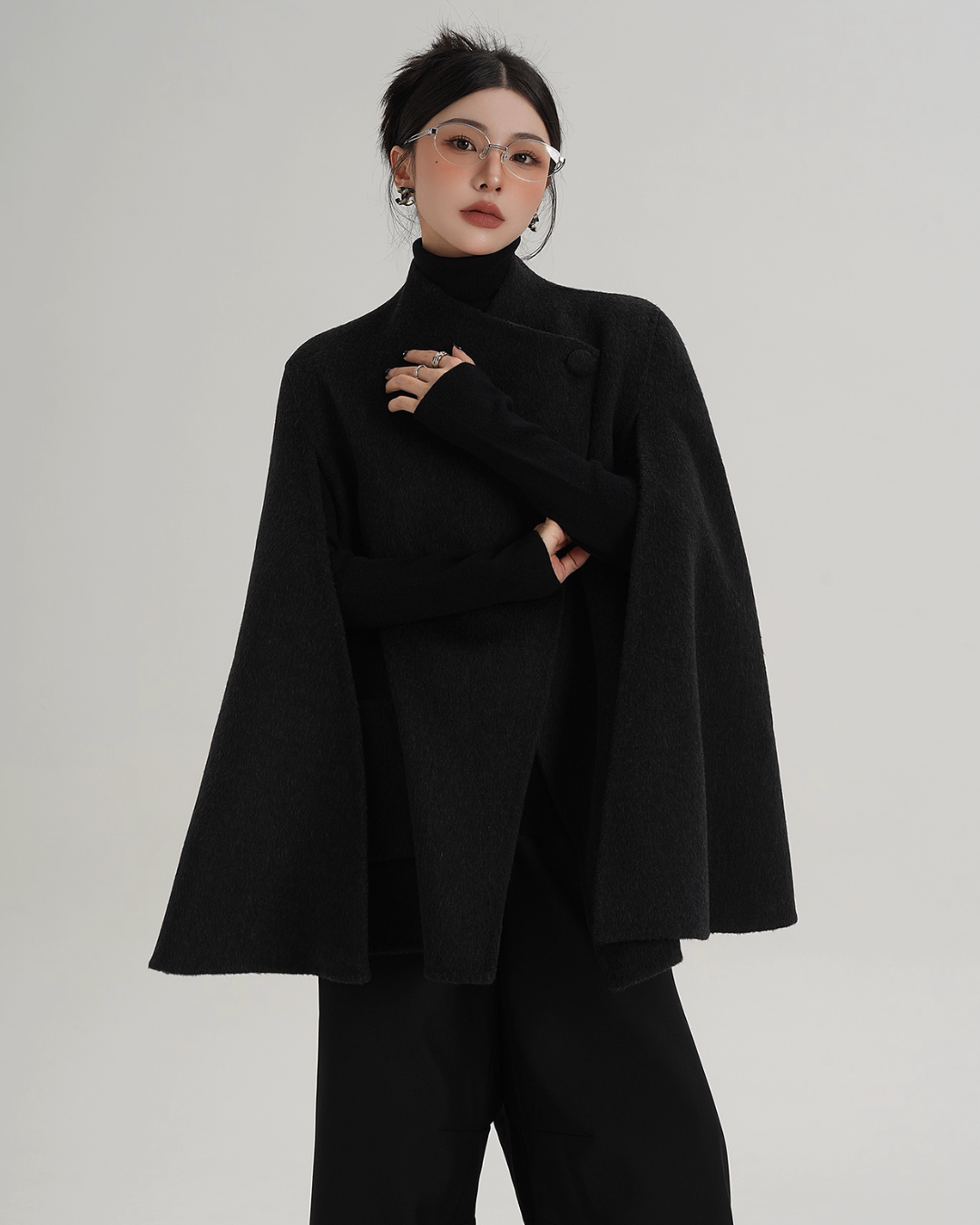 Wool Poncho Coat SRS0371