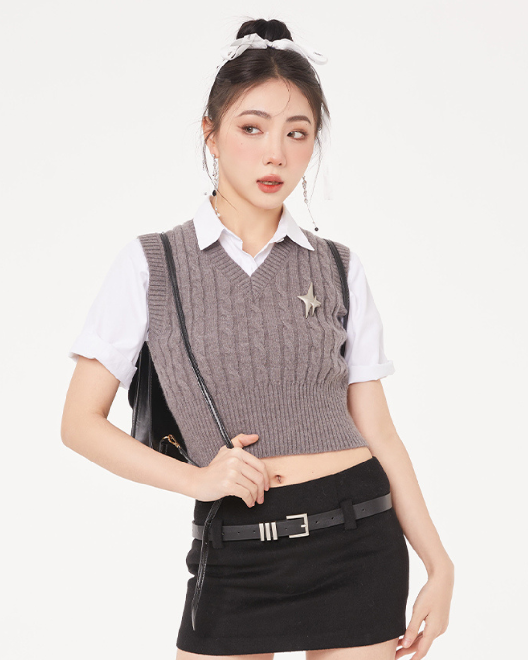 Korean Jacquard Knit Vest SPY0022