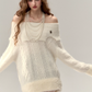 Offshoulder Cable Knit Dress VPT0019