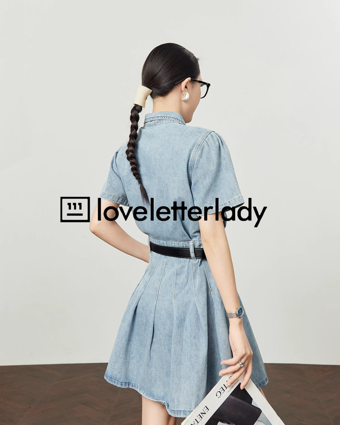 Denim Shirt Flare Dress LLA0508