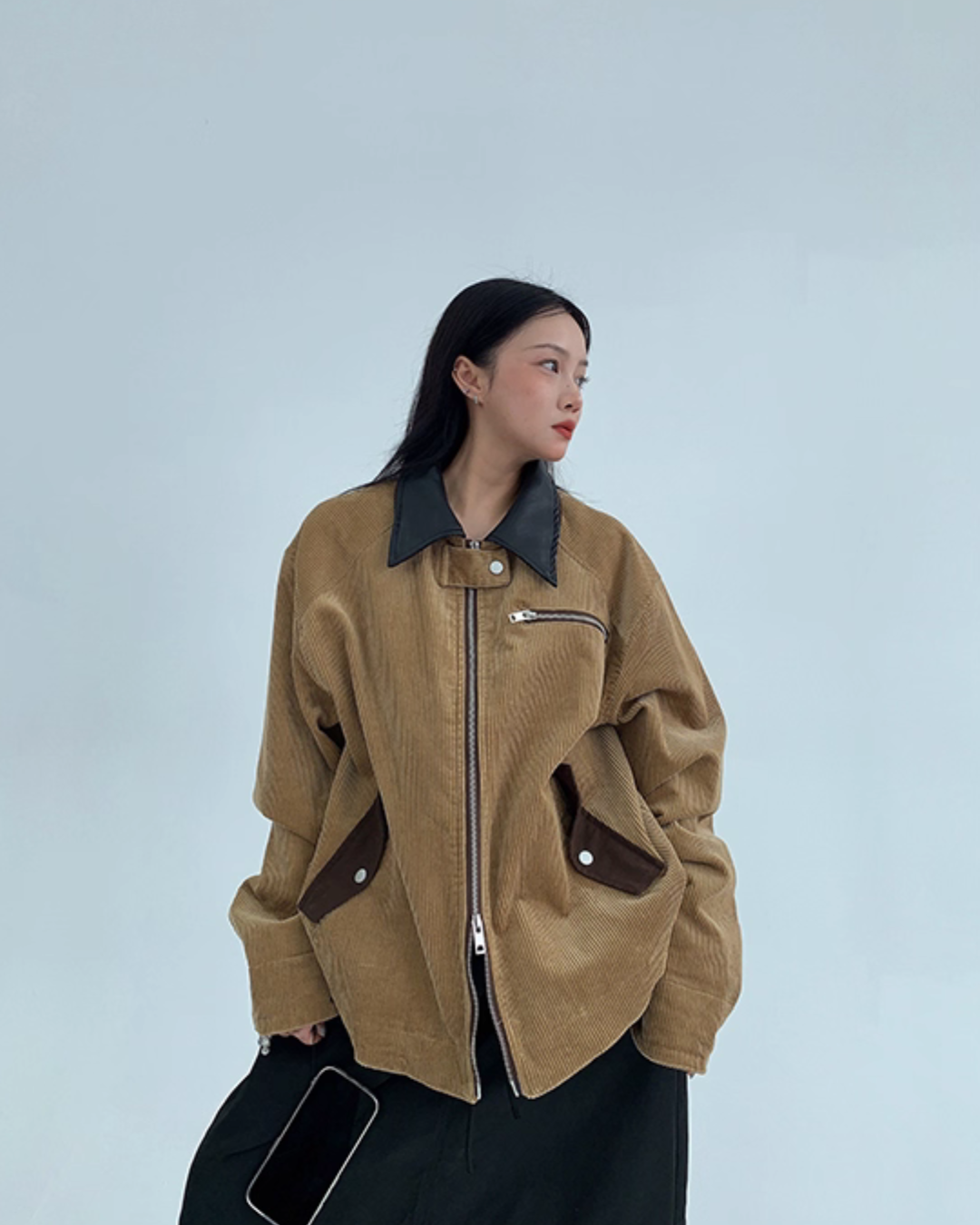 Double Zip Corduroy Jacket YLS0894